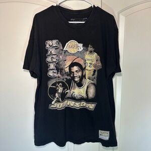 Mitchell Ness Los Angeles Lakers Magic Johnson Hardwood Classics T Shirt Mens XL